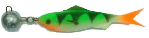 Рыбка поролоновая оснащённая двойником  8 см (цвет 3) 116-3052